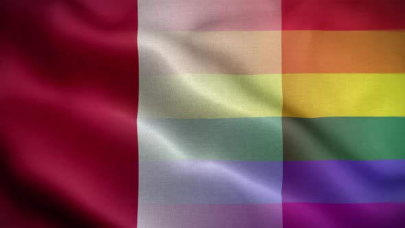 LGBT Peru Flag Loop Background 4K