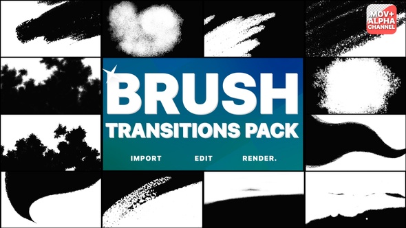 Hand-Drawn Brush Transitions | Motion Graphics Pack