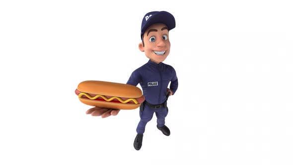 Fun 3D cartoon Police Officer