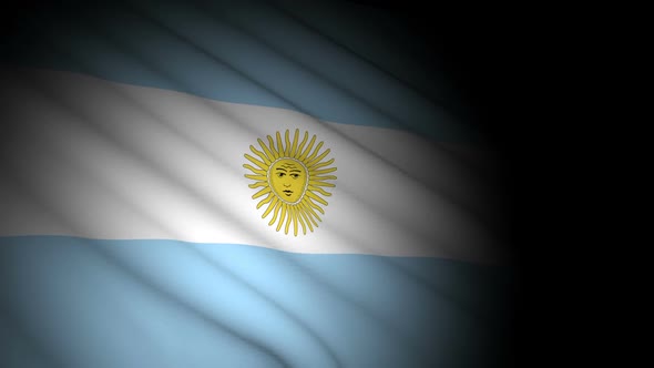 Argentina Flag Blowing in Wind alt