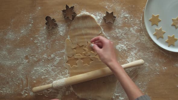 Timelapse. Traditional homemade christmas dessert