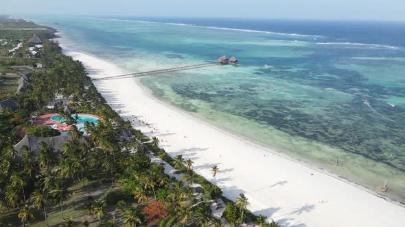 Tanzania  Aerial View of the Beach on Zanzibar Island