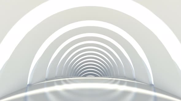 Abstract White Tunnel Loop