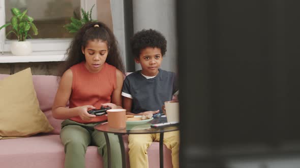 Afro Kids Playing Video Games