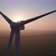 Close-up of wind turbine blades at sunset or sunrise. - VideoHive Item for Sale