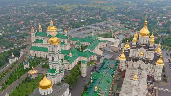 Aerial Pochaev Monastery