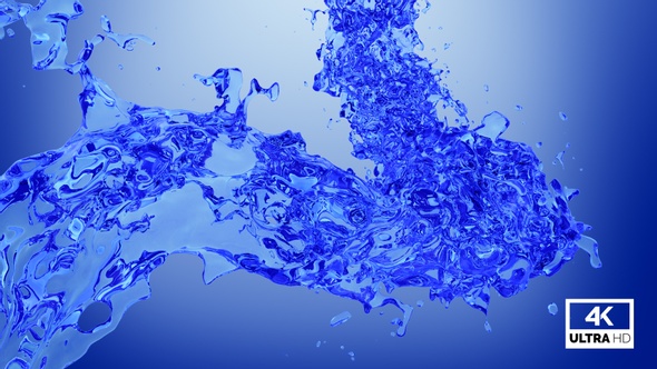Twisted Blue Water Splash V1