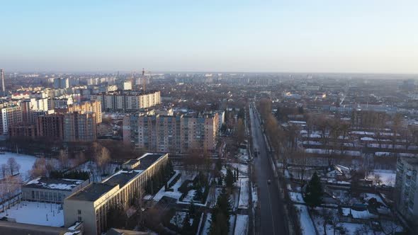Zhytomyr City Streets From Above