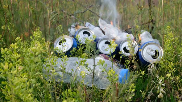 Burning Garbage Dump, Ecological Pollution