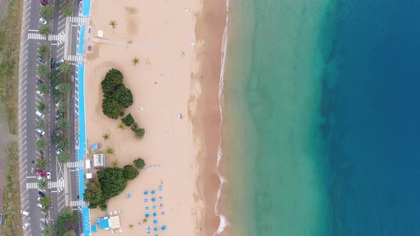 Drone over Playa (Beach) de Las Teresitas, Tenerife, Canary Islands, Spain