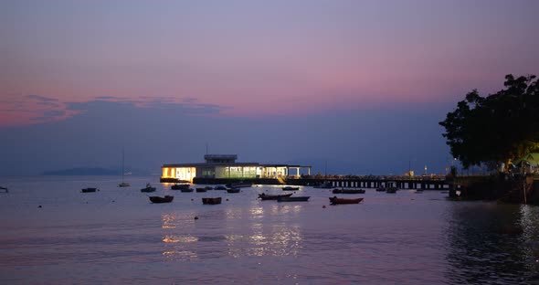 Hong Kong lamma island sunset