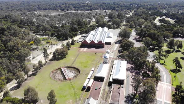 Aerial View of a Train Station in Australia