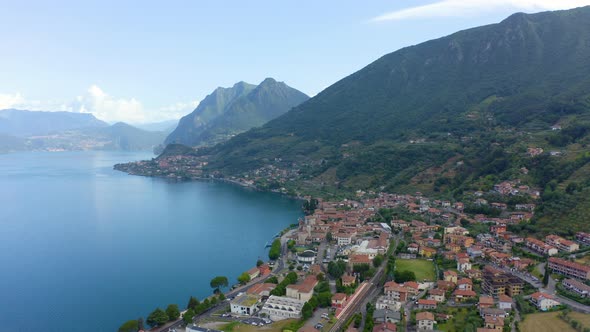 Panoramic view of the resort town of Garda the north of Italy.