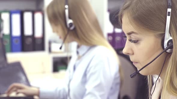 Call Center Agents Speaking with Customer