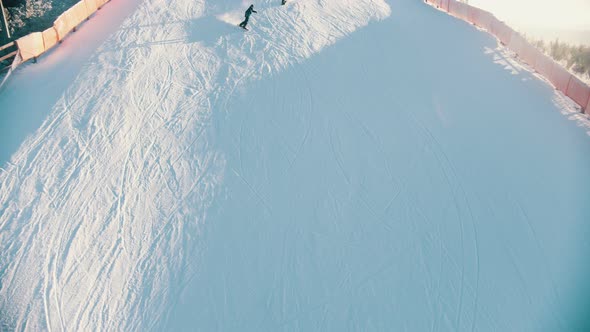 Men Snowboarding  Mountain