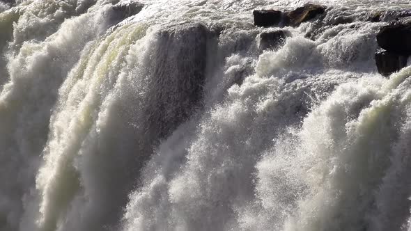 Slow motion of Victoria Falls in Africa