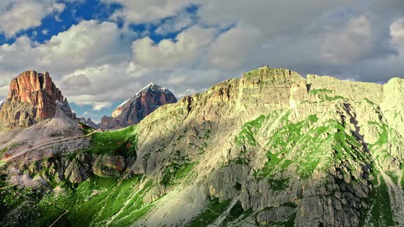 Averau peak in Dolomites in Dolomites, view from above