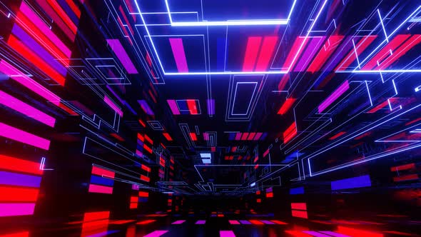 Hitech Neon Scifi Tunel