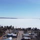 Aerial over Main Street Towards Frozen Lake - VideoHive Item for Sale