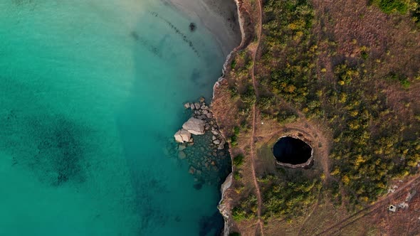 Aerial view of beautiful coastline