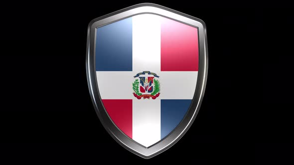 Dominican Republic Emblem Transition with Alpha Channel - 4K Resolution