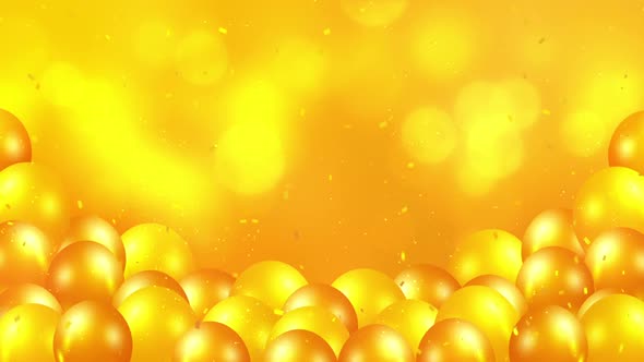Gold Balloons Background