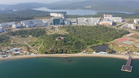 View From a Drone on the Campus of the Far Eastern Federal University