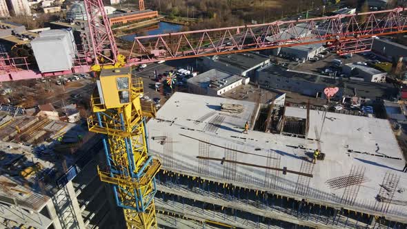 Aerial View of Construction Site