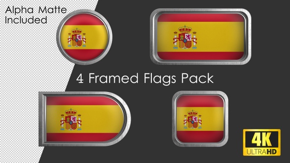 Framed Spain Flag Pack
