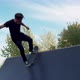 Young adult skateboarding halfpipe 4k super slow motion - VideoHive Item for Sale