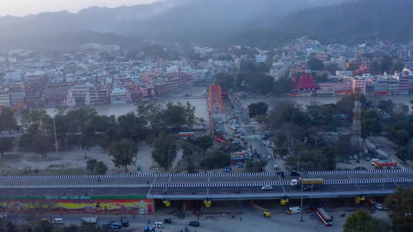 Aerial View of National Highway of Uttarakhand India