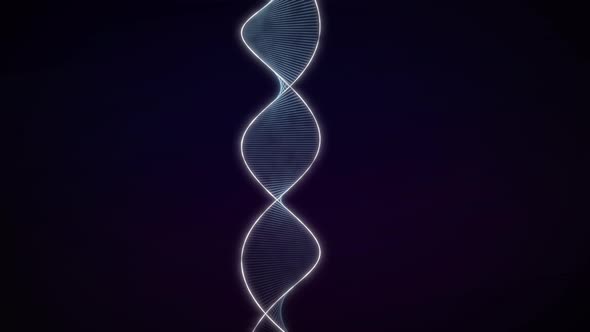 Medical scanner is analyzing the gene strand in the virtual black background alt