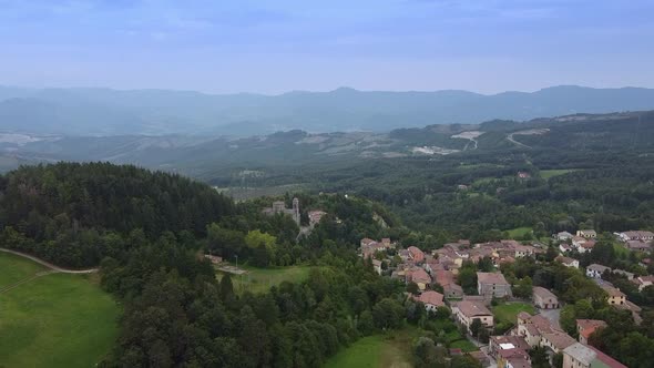 Beautiful Mountainous Landscape in Tuscany Italy