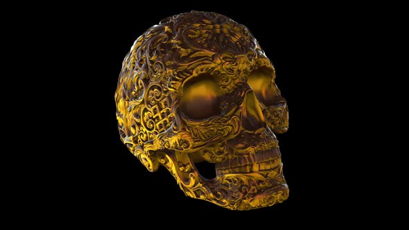 Carved skull with alpha channel