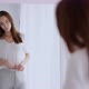 Woman Admiring Slim Body Near Mirror - VideoHive Item for Sale