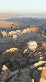 Cappadocia Turkey  Vertical Video of Balloon Launch