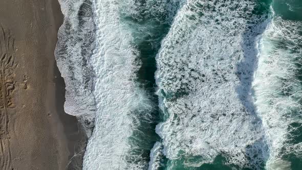 Background Textured Sea Storm aerial view 4 K