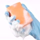 Hand with a Dishwashing Sponge Soaked with Detergent and a Lot of Foam - VideoHive Item for Sale