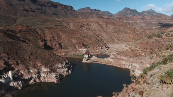 Hydroelectric power station and Dam in the Mountains