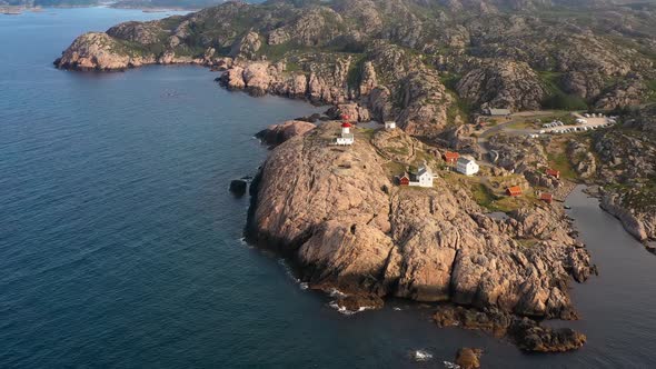 Coastal Lighthouse. Lindesnes Lighthouse Is a Coastal Lighthouse at the Southernmost Tip of Norway