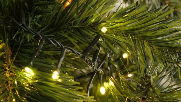 Bright Christmas  fairy-lights blinking 4K 2160p 30fps UltraHD footage - LED sparkling decoration  o
