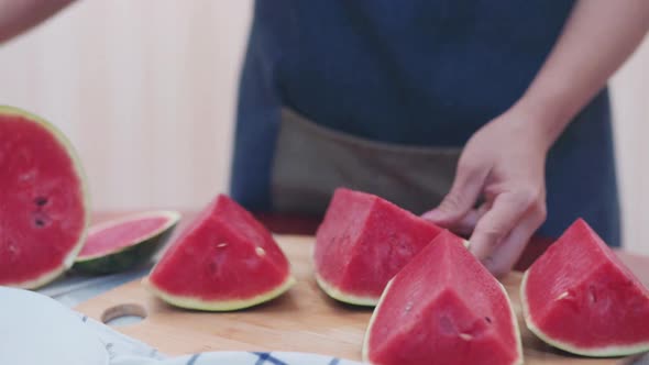 Preparing The Watermelon