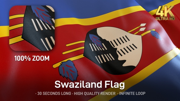 Swaziland / Eswatini Flag - 4K