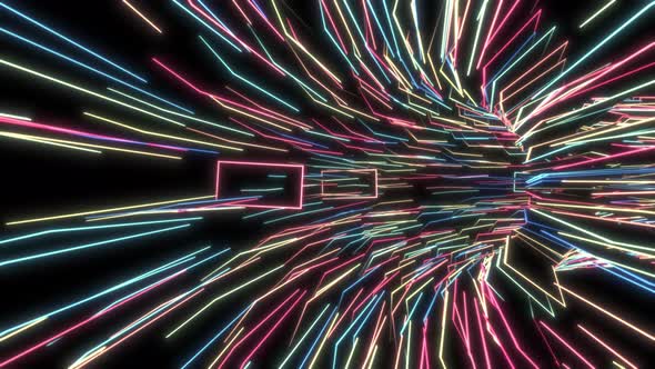 Soaring through the passageway in the multicolored sci-fi hacking background alt