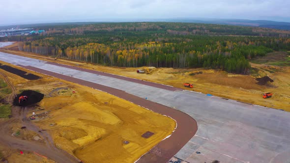 Airport taxiway construction