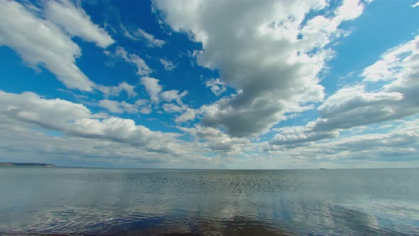 Dramatic Time Lapse Landscape with Beach and Storm Clouds