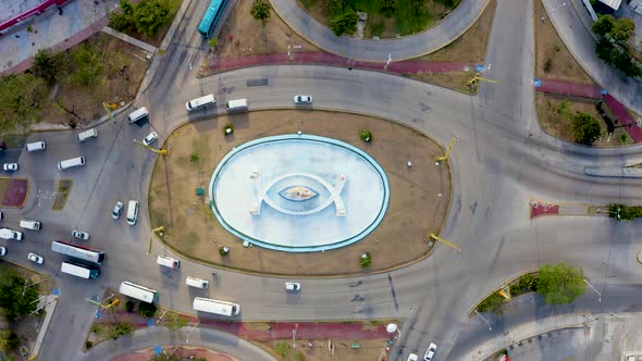 Aerial View of the Downtown in Cancun