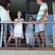Family on balcony of holiday home - VideoHive Item for Sale