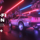 Sci Fi Riding Car With Neon Lights - VideoHive Item for Sale