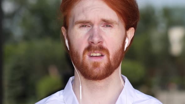 Sad Man Doing Online Video Chat on Smartphone Life in Problems